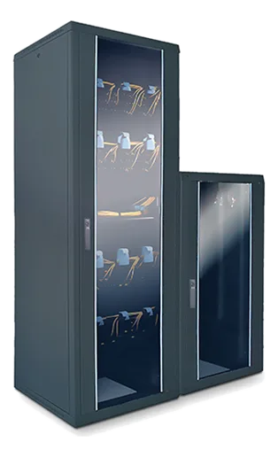 Armadio rack 19″ da pavimento multiapplicazione, portata statica 500 Kg