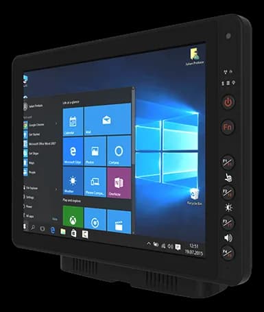 Panel PC 12.1" fanless IP65 con Intel Atom x e connettività 4G/LTE