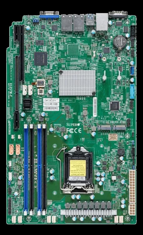 Scheda madre workstation con chipset Intel C256 e socket LGA1200