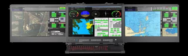 Workstation trasportabile con tre display 23.8" per postazioni multi-monitor in mobilità