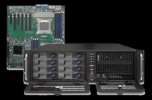 GOMA industrial server with motherboard, 19” rackmount chassis