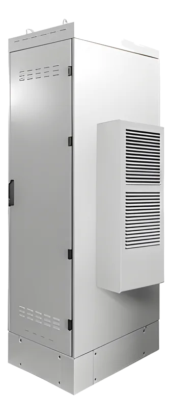 VEROK — Double-Wall Outdoor Cabinet 35U porta frontale e posteriore, condizionatore – Acciaio inox AISI 316