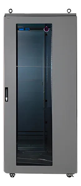 VERAK® EMC/IP65 — Versione configurata – Porta anteriore in vetro schermato disassato