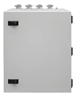VEROK — Single-Wall Outdoor Cabinet, porta frontale, ingresso cavi superiore o inferiore 13U – Alluminio