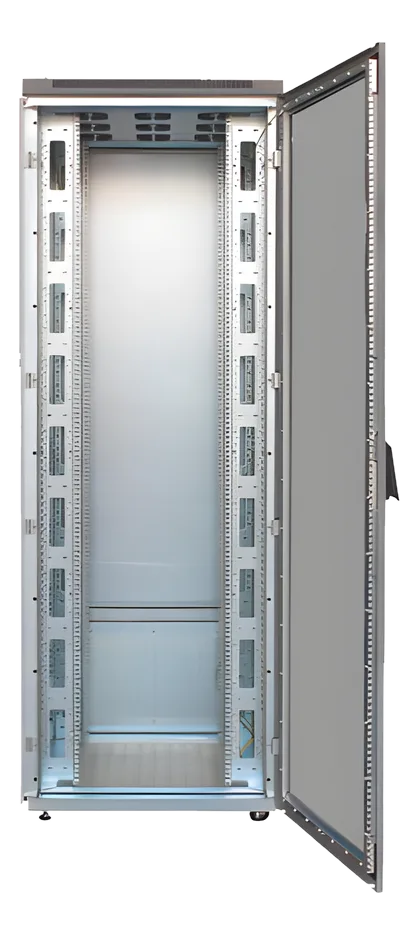 VERAK® EMC/IP51 — Versione configurata – Porta anteriore con vetro schermato e cassetto di ventilazione a 9 ventole