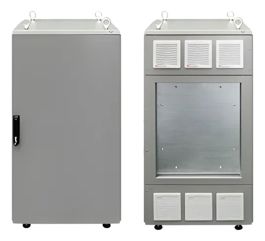 VERAK® IP54 — Versione configurata – Larghezza 600 mm · Pannello posteriore e ventilazione forzata