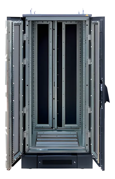 VERAK® EMC — Versione configurata – Porta anteriore doppia con vetri schermati, porta posteriore doppia metallo