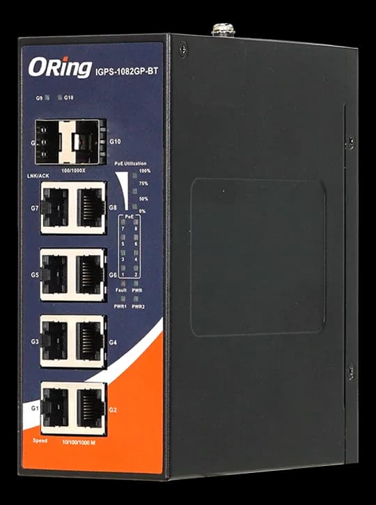 Switch Ethernet unmanaged 10 porte, certificato IP30