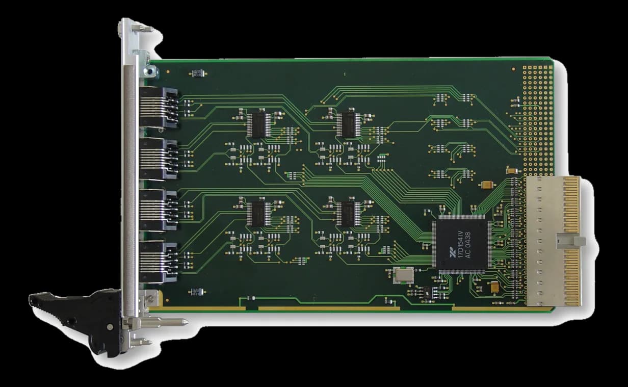 TCP463 I 4 Channel RS232/RS422 Serial Interface (RJ45) CompactPCI Module