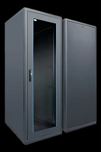 Armadio rack 19″ da pavimento con protezione IP30, portata statica 500 Kg