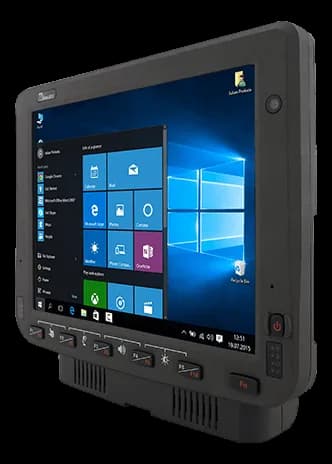 Panel PC 10.4" fanless IP65 con Intel Atom x e batteria di backup
