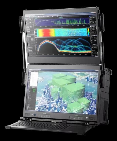 Workstation trasportabile a doppio display 23.8" con risoluzione combinata 7680x4320