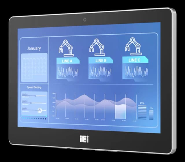 10.1" Industrial monitor with capacitive touch and IP65 front