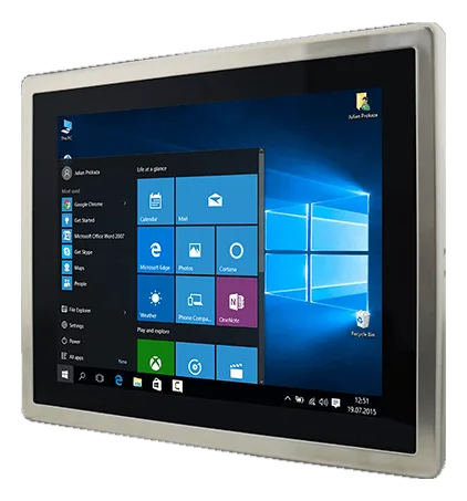 Panel PC 15" fanless per aree pericolose ATEX con touch resistivo IP65