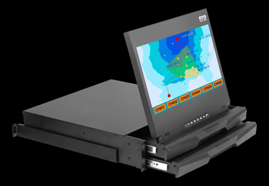 RKP2417F - 2U Dual Slide 17" FHD LED-backlit LCD Console Drawer