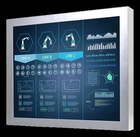 R17L500-CHA1WT | 17" Industrial Touch Screen Display | Winmate