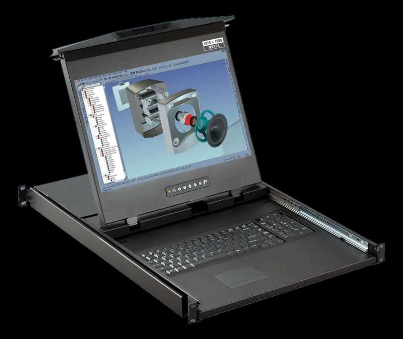 DX117 - 1U Dual Slide 16.2" WUXGA LED-backlit LCD Console Drawer