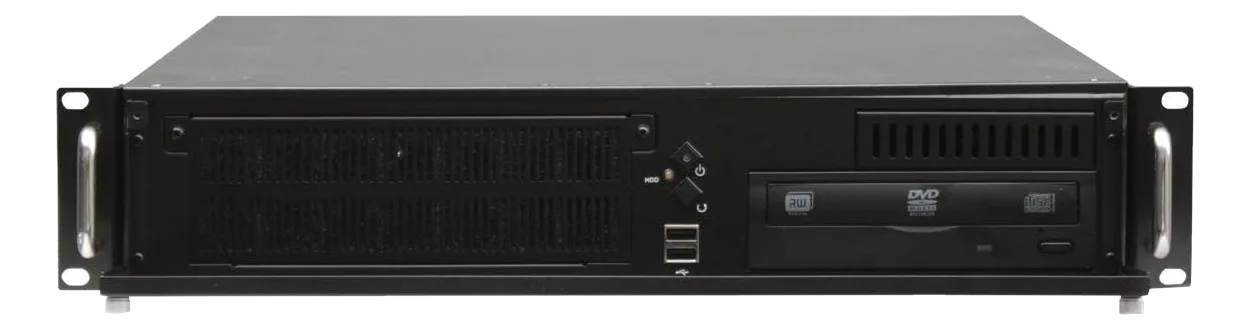 GO-210V — Chassis rack 2U nero per ATX con alimentatore singolo