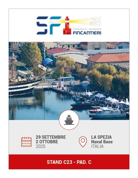 Locandina GOMA di SEAFUTURE 2025: 29 settembre - 2 ottobre, base navale della Spezia, stand C23 padiglione C
