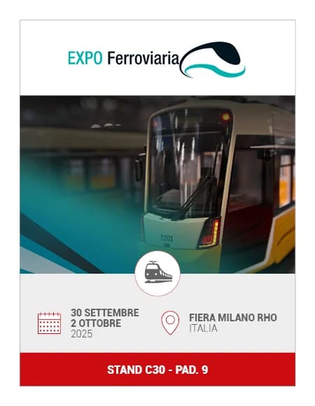Locandina GOMA di EXPO Ferroviaria 2025: 30 settembre - 2 ottobre, Fiera Milano Rho, stand C30 padiglione 9